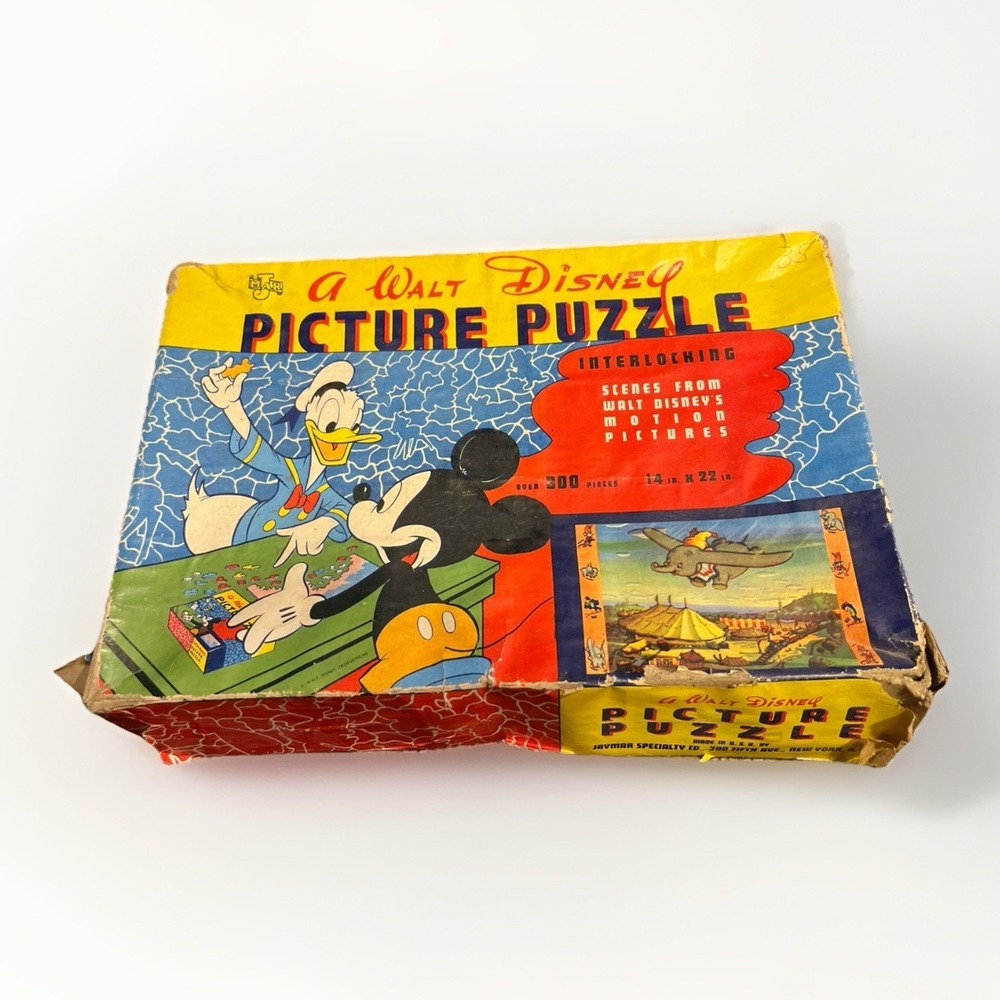 1950's VTG Jaymar Walt Disney Picture Puzzle Dumbo